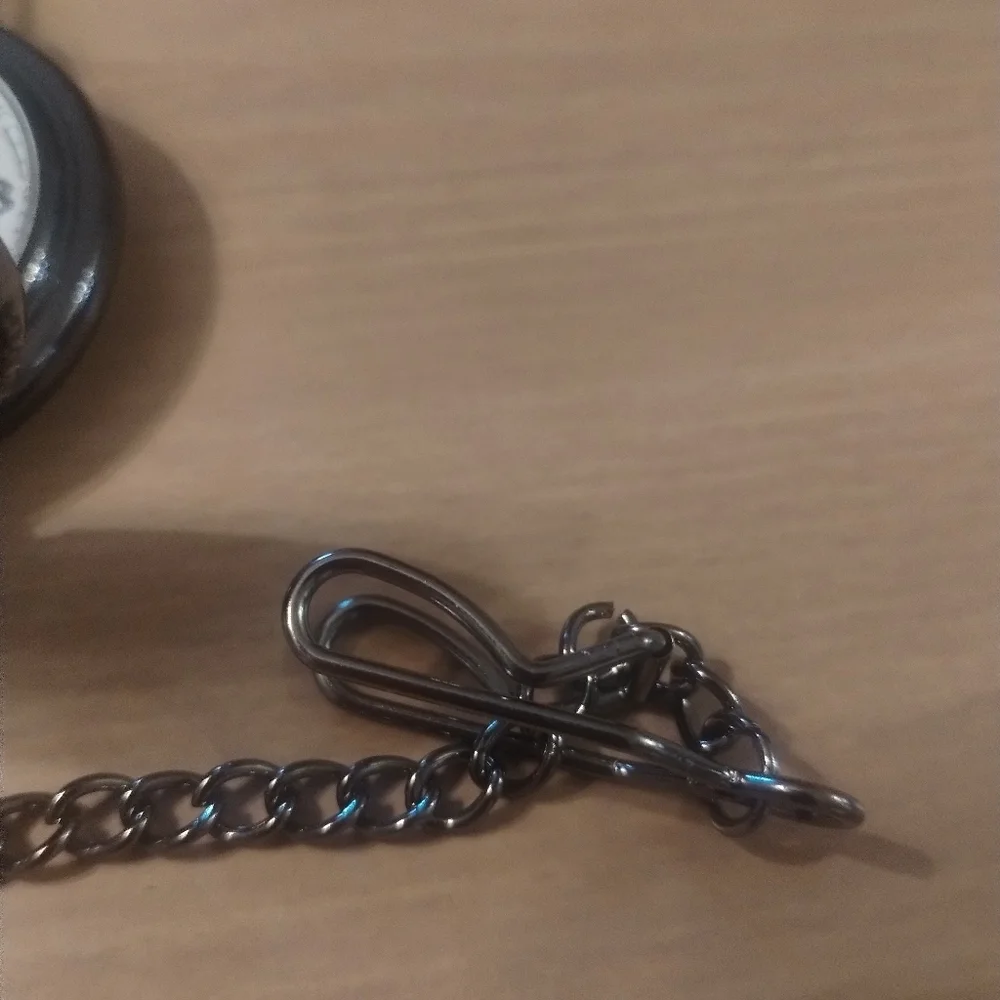 New Men's Nephew Gift Black Pocket Watch with Chain Birthday Christmas